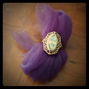 Gold Ring With White Stone ( Free w purchase)